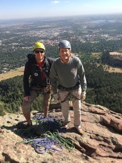 At the top of 1st Flatiron above Boulder!